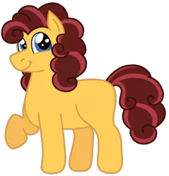 Size: 1202x1257 | Tagged: safe, artist:kindheart525, derpibooru import, oc, oc:chocolate cheesecake, unofficial characters only, earth pony, pony, kindverse, male, offspring, parent:cheese sandwich, parent:pinkie pie, parents:cheesepie, simple background, smiling, solo, stallion, standing, transparent background