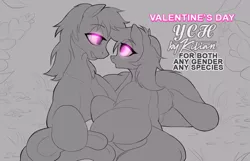 Size: 1267x817 | Tagged: safe, artist:dolorosacake, derpibooru import, earth pony, advertisement, auction, auction open, bid, commission, female, male, paypal, romantic, ych example, your character here