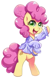 Size: 5256x7900 | Tagged: safe, artist:autumn rush, derpibooru import, li'l cheese, earth pony, pony, the last problem, bipedal, clothes, colt, digital art, male, pink hair, rearing, simple background, solo, transparent background