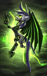 Size: 1280x2081 | Tagged: safe, artist:shido-tara, derpibooru import, oc, oc:dawn, oc:dawn enclave, unofficial characters only, cyborg, pegasus, pony, fallout equestria, fallout equestria: project horizons, cybernetic pony, fanfic art, female, hooves, mare, solo, wings