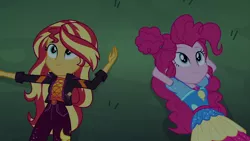 Size: 1920x1080 | Tagged: safe, derpibooru import, screencap, pinkie pie, sunset shimmer, equestria girls, equestria girls series, sunset's backstage pass!, spoiler:eqg series (season 2)