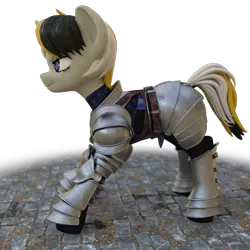 Size: 1024x1024 | Tagged: safe, artist:сладкий, derpibooru import, oc, oc:katherine, unofficial characters only, unicorn, 3d, armor, commission, solo