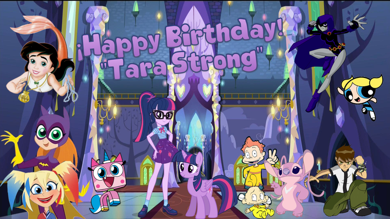 Size: 1920x1080 | Tagged: safe, derpibooru import, sci-twi, twilight sparkle, twilight sparkle (alicorn), alicorn, pony, equestria girls, angel (lilo and stitch), batgirl, ben 10, ben tennyson, bubbles (powerpuff girls), dil pickles, happy birthday, harley quinn, human ponidox, princess melody, raven (teen titans), self ponidox, tara strong, twilight's castle, twolight, unikitty, unikitty! (tv series), voice actor joke