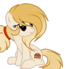 Size: 946x845 | Tagged: safe, artist:applerougi, derpibooru import, oc, oc:cremita, unofficial characters only, earth pony, pony, female, mare, simple background, solo, transparent background