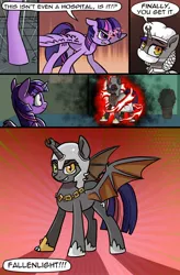 Size: 1280x1949 | Tagged: alicorn, artist:candyclumsy, comic:curse and madness, derpibooru import, mlpcam, nurse, oc, oc:fallenlight, safe, twilight sparkle, twilight sparkle (alicorn)