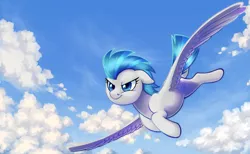 Size: 2873x1773 | Tagged: safe, artist:anonymous, derpibooru import, windstorm, pegasus, pony, /mlp/, 4chan, cloud, drawthread, flying, sky, solo