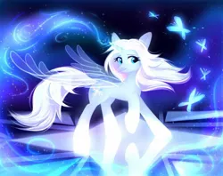 Size: 1600x1269 | Tagged: safe, artist:avrameow, derpibooru import, ponified, alicorn, pony, alicornified, artificial wings, augmented, elsa, female, frozen (movie), frozen 2, magic, magic wings, mare, race swap, wings