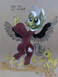 Size: 2250x3000 | Tagged: angry, artist:lytlethelemur, bird, crossing wings, cute, derpibooru import, duck, funny, oc, oc:dolan, oc:duk, pegaduck, pegasus, quack, quak, safe, silly