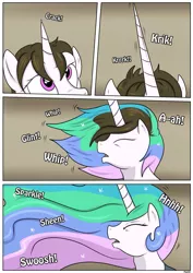 Size: 905x1280 | Tagged: artist:rex-equinox, comic, comic:royal makeover, commission, derpibooru import, human, human to pony, male to female, princess celestia, rule 63, safe, sequence, transformation, transformation sequence, transgender transformation