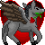 Size: 50x50 | Tagged: artist:chili19, derpibooru import, donkey, female, flower, flower in mouth, heart, mouth hold, oc, oc:chili, pixel art, raised hoof, rose, rose in mouth, safe, simple background, solo, transparent background, unofficial characters only, wings