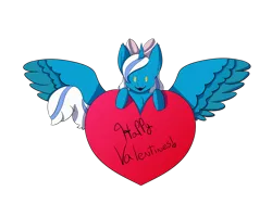 Size: 1024x768 | Tagged: alicorn, artist:angelicharmonyy, bow, chest fluff, derpibooru import, female, hair bow, heart, hearts and hooves day, holiday, looking at you, mare, oc, oc:fleurbelle, safe, simple background, solo, transparent background, unofficial characters only, valentine, valentine's day, wings