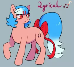 Size: 1280x1157 | Tagged: safe, artist:cherivinca, derpibooru import, oc, oc:lyrical, earth pony, pony, bow, female, mare, solo, tail bow