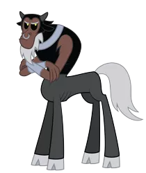 Size: 4934x5884 | Tagged: angry, artist:aleximusprime, bracer, centaur, cloven hooves, colored hooves, crossed arms, cute, derpibooru import, grumpy, lord tirek, madorable, male, nose piercing, nose ring, piercing, safe, simple background, solo, standing, tirebetes, tirek is not amused, transparent background, unamused, vector