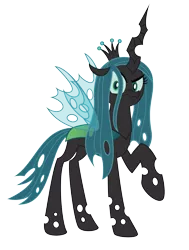 Size: 4450x5884 | Tagged: angry, artist:aleximusprime, changeling, changeling queen, crown, cute, cutealis, derpibooru import, female, jewelry, looking at you, madorable, mare, one hoof raised, queen chrysalis, queen chrysalis is not amused, regalia, safe, simple background, solo, transparent background, unamused, vector