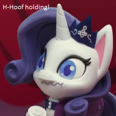 Size: 390x390 | Tagged: safe, derpibooru import, edit, edited screencap, screencap, rarity, pony, unicorn, fashion failure, my little pony: pony life, my little pony: stop motion short, caption, cropped, female, image macro, lewd, mare, solo, text, wavy mouth