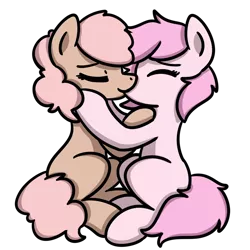 Size: 1500x1500 | Tagged: safe, artist:sugar morning, derpibooru import, oc, oc:kayla, oc:mary jane, unofficial characters only, duo, duo female, eyes closed, female, kayry, kissing, lesbian, mare, oc x oc, shipping, simple background, transparent background