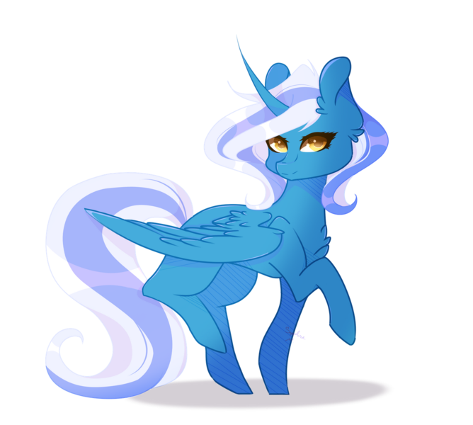 Size: 1280x1150 | Tagged: alicorn, artist:sapphire-m00nlight, chest fluff, derpibooru import, ear fluff, female, mare, oc, oc:fleurbelle, safe, simple background, smiling, smiling at you, solo, transparent background, unofficial characters only, yellow eyes