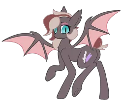 Size: 2700x2256 | Tagged: safe, artist:mimicry, derpibooru import, oc, oc:efflorescence, unofficial characters only, bat pony, pony, bat pony oc, bat wings, female, mare, simple background, slit eyes, solo, spread wings, transparent background, wings