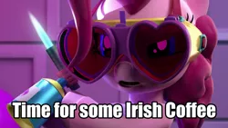 Size: 1920x1080 | Tagged: safe, derpibooru import, edit, edited screencap, screencap, pinkie pie, earth pony, pony, hello pinkie pie, 3d, blowtorch, caption, female, goggles, image macro, impact font, mare, meme, movie reference, obscure reference, reference, text, the love bug, torchie pie