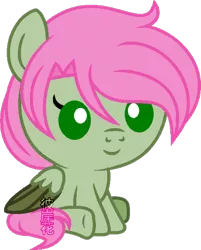 Size: 400x498 | Tagged: safe, artist:space-higanbana, derpibooru import, oc, oc:wooden hazel, pegasus, pony, baby, baby pony, male, show accurate, simple background, solo, transparent background