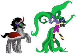 Size: 2085x1487 | Tagged: crack shipping, derpibooru import, female, king sombra, looking at each other, male, mane-iac, safe, shipping, sombriac, straight