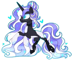 Size: 3672x3076 | Tagged: safe, artist:kurosawakuro, derpibooru import, oc, pony, unicorn, :p, base used, cute, female, freckles, heart eyes, jewelry, large voluminous hair, magical lesbian spawn, mare, necklace, ocbetes, offspring, pale belly, parent:princess luna, parent:rarity, parents:rariluna, simple background, solo, sparkles, tongue out, transparent background, wingding eyes