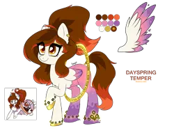 Size: 6000x4653 | Tagged: artist:aerial, artist:klngkumquat, computer generated, derpibooru import, female, machine learning, magic, magic aura, mare, oc, oc:dayspring temper, original species, pegasus, reference sheet, safe, simple background, solo, transparent background, unofficial characters only