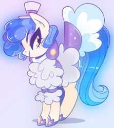 Size: 500x562 | Tagged: safe, artist:euphoriapony, derpibooru import, sapphire shores, earth pony, pony, blue background, cute, female, mare, profile, simple background, solo