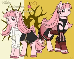 Size: 1280x1024 | Tagged: safe, artist:housho, derpibooru import, ponified, earth pony, pony, clothes, ear piercing, earring, female, fire emblem, fire emblem: three houses, hilda valentine goneril, jewelry, mare, piercing, pigtails, twintails