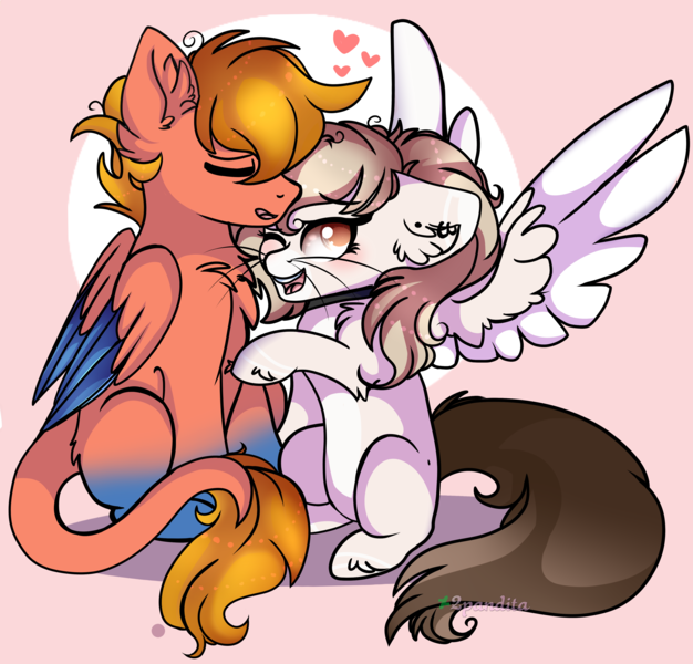 Size: 3500x3355 | Tagged: safe, artist:2pandita, derpibooru import, oc, unofficial characters only, pegasus, pony, female, male, mare, stallion, whiskers