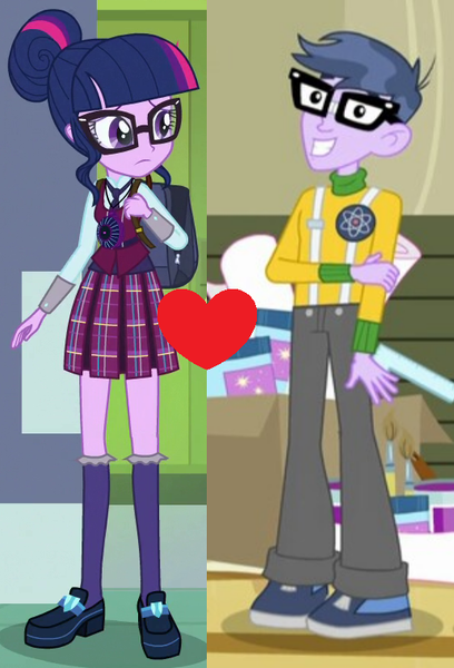 Size: 516x758 | Tagged: safe, derpibooru import, edit, edited screencap, screencap, microchips, sci-twi, twilight sparkle, a banner day, equestria girls, friendship games, female, male, microlight, shipping, shipping domino, straight
