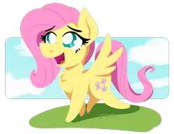 Size: 1300x1000 | Tagged: safe, artist:glimglam, derpibooru import, fluttershy, pegasus, pony, chest fluff, female, lineless, mare, open mouth, simple background, solo, spread wings, transparent background, wings