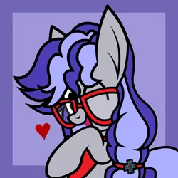 Size: 2342x2342 | Tagged: adorkable, artist:tridashie, bandana, cute, derpibooru import, dork, excited, glasses, heart, icon, oc, oc:cinnabyte, party, safe, smiling, solo, unofficial characters only