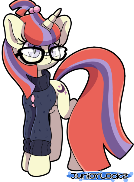 Size: 810x1096 | Tagged: safe, artist:juniortheherowriter, derpibooru import, moondancer, pony, unicorn, female, mare, outline, simple background, solo, transparent background, white outline