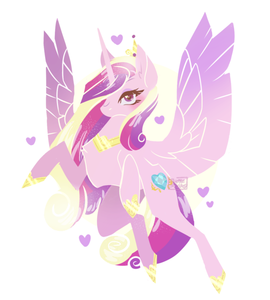 Size: 1269x1410 | Tagged: safe, artist:sucreskullx, derpibooru import, princess cadance, alicorn, pony, abstract background, circle background, cute, cutedance, ear fluff, female, heart, heart eyes, lineless, mare, simple background, solo, spread wings, transparent background, wingding eyes, wings