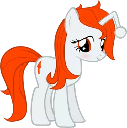 Size: 2439x2458 | Tagged: safe, artist:fabulouspony, derpibooru import, oc, oc:karma, ponified, unofficial characters only, pony, unicorn, blushing, female, looking down, mare, reddit, simple background, transparent background, upvote, vector