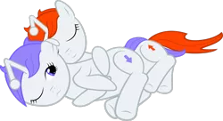 Size: 3321x1806 | Tagged: safe, artist:flutterguy317, derpibooru import, oc, oc:discentia, oc:karma, unofficial characters only, pony, unicorn, .svg available, cuddling, cutie mark, downvote, female, mare, reddit, simple background, snuggling, transparent background, upvote, vector