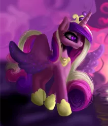 Size: 1707x2000 | Tagged: safe, artist:plavanda87, derpibooru import, princess cadance, alicorn, pony, female, mare, profile, solo