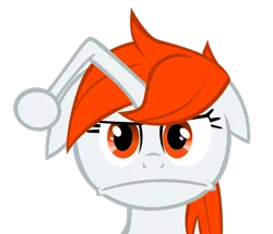 Size: 2640x2271 | Tagged: safe, artist:orangel8989, derpibooru import, oc, oc:karma, ponified, unofficial characters only, pony, unicorn, bust, female, floppy ears, looking at you, mare, reddit, simple background, solo, transparent background, vector, wat