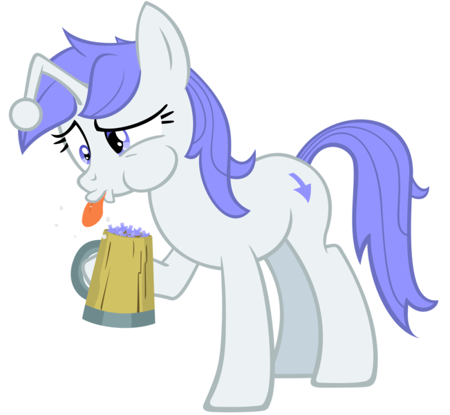 Size: 2551x2350 | Tagged: safe, artist:ohitison, derpibooru import, oc, oc:discentia, ponified, unofficial characters only, pony, unicorn, cutie mark, downvote, drink, female, mare, mug, reddit, simple background, solo, spit take, tongue out, transparent background, vector