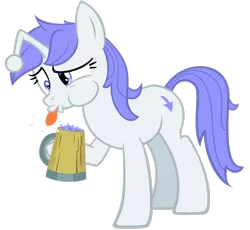 Size: 2551x2350 | Tagged: safe, artist:ohitison, derpibooru import, oc, oc:discentia, ponified, unofficial characters only, pony, unicorn, cutie mark, downvote, drink, female, mare, mug, reddit, simple background, solo, spit take, tongue out, transparent background, vector