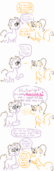 Size: 1150x3600 | Tagged: suggestive, artist:doodledandy, derpibooru import, oc, oc:doodledandy, oc:sunnyside, pony, unicorn, advertisement, animated, comic, cuckolding, dialogue, female, frame by frame, implied sex, limited palette, lineart, male, mare, simple background, squigglevision, stallion, white background
