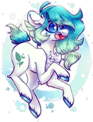 Size: 1450x1900 | Tagged: safe, artist:mcwolfity, deleted from derpibooru, derpibooru import, oc, unofficial characters only, earth pony, pony, chest fluff, ear fluff, earth pony oc, eye clipping through hair, open mouth, simple background, smiling, solo, transparent background, unshorn fetlocks