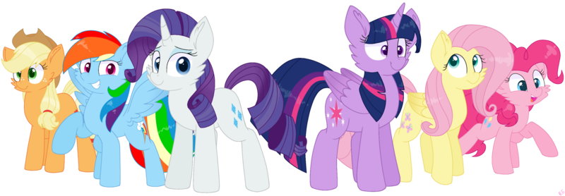 Size: 2885x1004 | Tagged: safe, artist:rainbow eevee, derpibooru import, applejack, fluttershy, pinkie pie, rainbow dash, rarity, twilight sparkle, twilight sparkle (alicorn), alicorn, pegasus, pony, unicorn, adorkable, blue eyes, blue eyeshadow, cheek fluff, colored wings, cowboy hat, cute, cutie mark, dashabetes, determined, diapinkes, dork, eyeshadow, female, folded wings, freckles, gradient wings, green eyes, grin, hat, jackabetes, looking at you, makeup, mane six, mare, multicolored hair, open mouth, pink eyes, purple eyes, rainbow hair, raribetes, shy, shyabetes, simple background, smiling, spread wings, teal eyes, transparent background, twiabetes, vector, wings