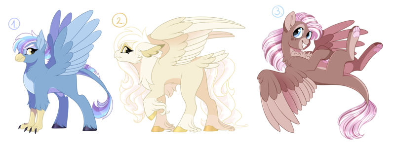 Size: 6500x2500 | Tagged: artist:gigason, derpibooru import, female, high res, hippogriff, hybrid, interspecies offspring, magical lesbian spawn, oc, offspring, parent:gilda, parent:pinkie pie, parent:rainbow dash, parents:gildapie, parents:gildash, safe, simple background, tail feathers, transparent background, unofficial characters only