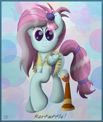 Size: 2500x2971 | Tagged: safe, artist:thevintagepone, derpibooru import, kerfuffle, pegasus, pony, rainbow roadtrip, amputee, cute, fufflebetes, looking at you, prosthetic leg, prosthetic limb, prosthetics, solo, wings