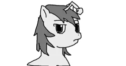 Size: 950x500 | Tagged: safe, artist:perler-pony, derpibooru import, oc, oc:apathia, ponified, unofficial characters only, pony, unicorn, bust, deadpan, female, mare, reddit