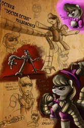 Size: 2000x3024 | Tagged: safe, artist:jamescorck, derpibooru import, octavia melody, earth pony, pony, annoyed, bowtie, clothes, crossover, doctor octavia, doctor octopus, female, hat, octavia is not amused, otto octavius (marvel comics), suit, sunglasses, supervillain, tentacles, top hat, unamused