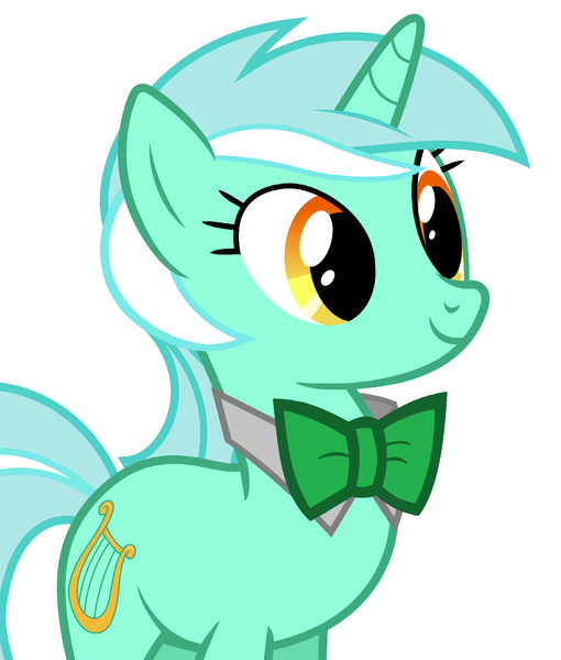 Size: 2655x3121 | Tagged: safe, artist:90sigma, artist:disneymarvel96, derpibooru import, edit, vector edit, lyra heartstrings, unicorn, bowtie, bowties are cool, bust, portrait, solo, vector