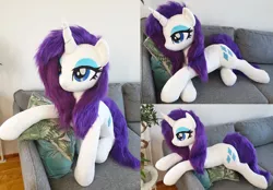 Size: 5808x4032 | Tagged: safe, artist:epicrainbowcrafts, derpibooru import, rarity, pony, irl, life size, photo, plushie, solo